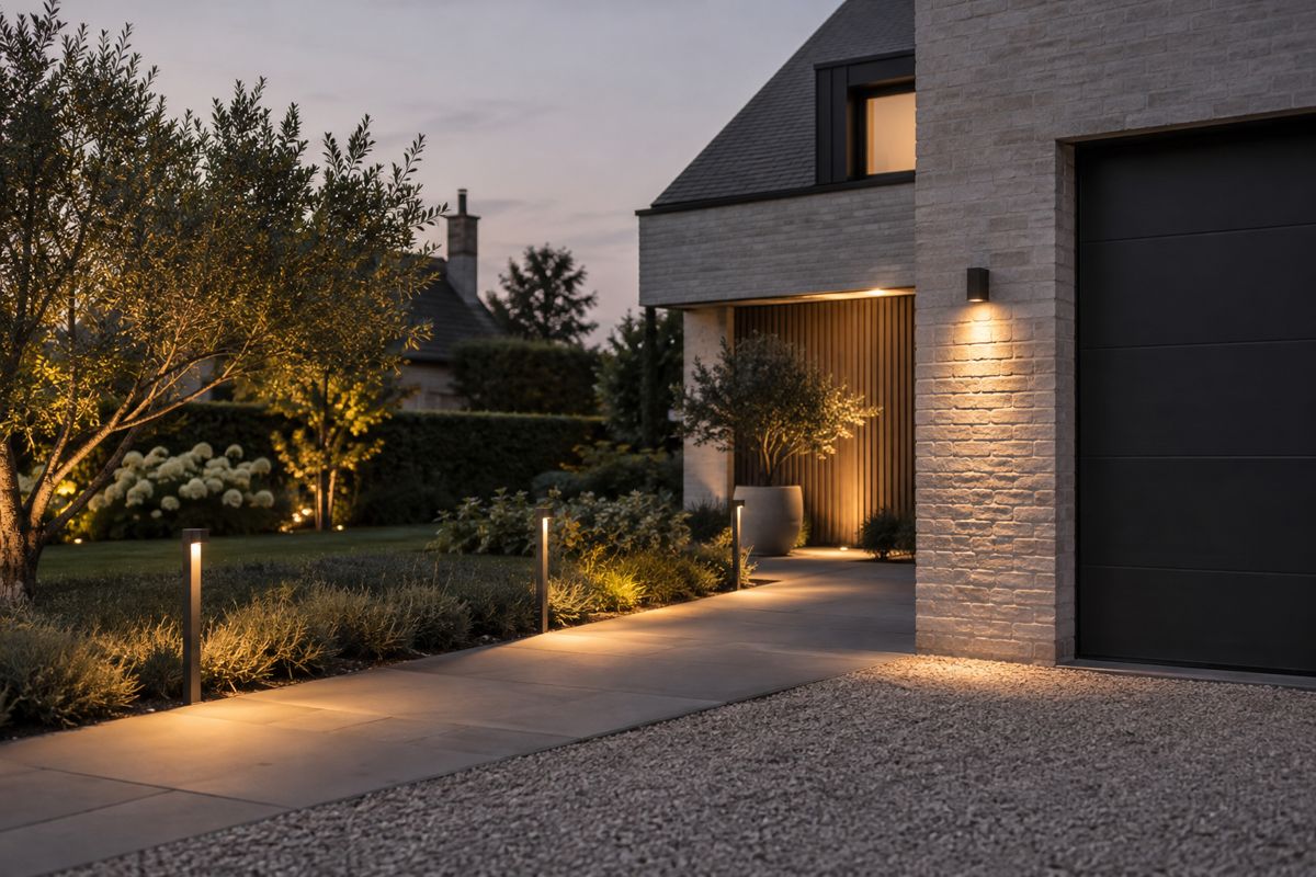 AI-illustratie van buitenverlichting