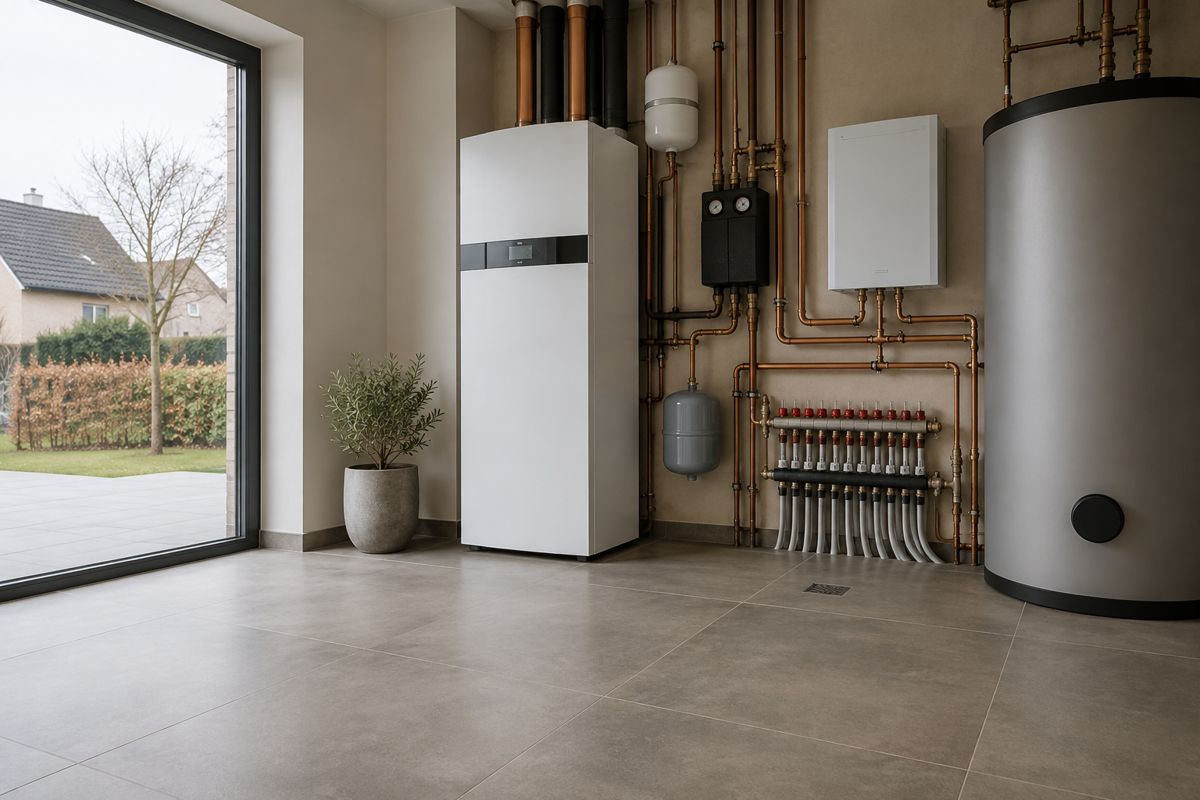 AI-illustratie van centrale verwarming