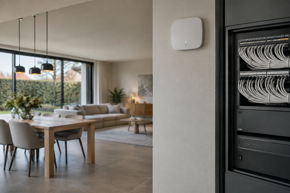 AI-illustratie van netwerk & wifi