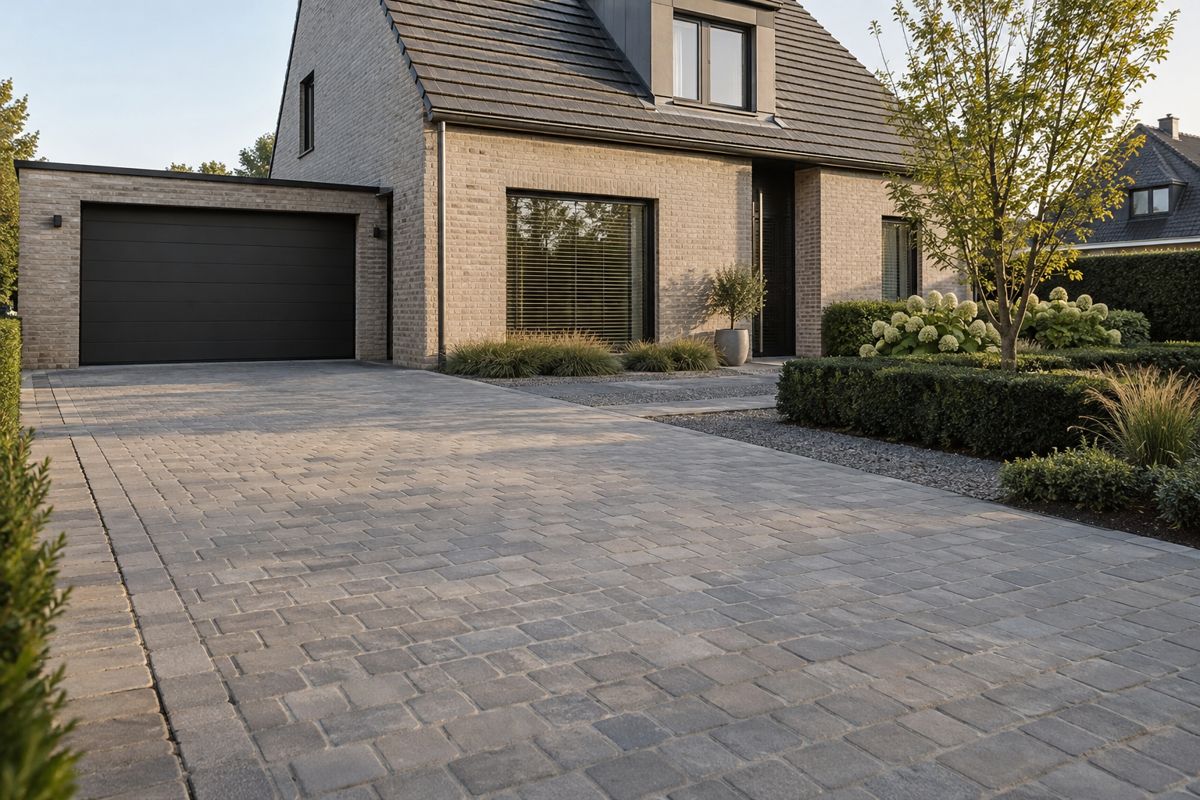 AI-illustratie van opritten & bestrating