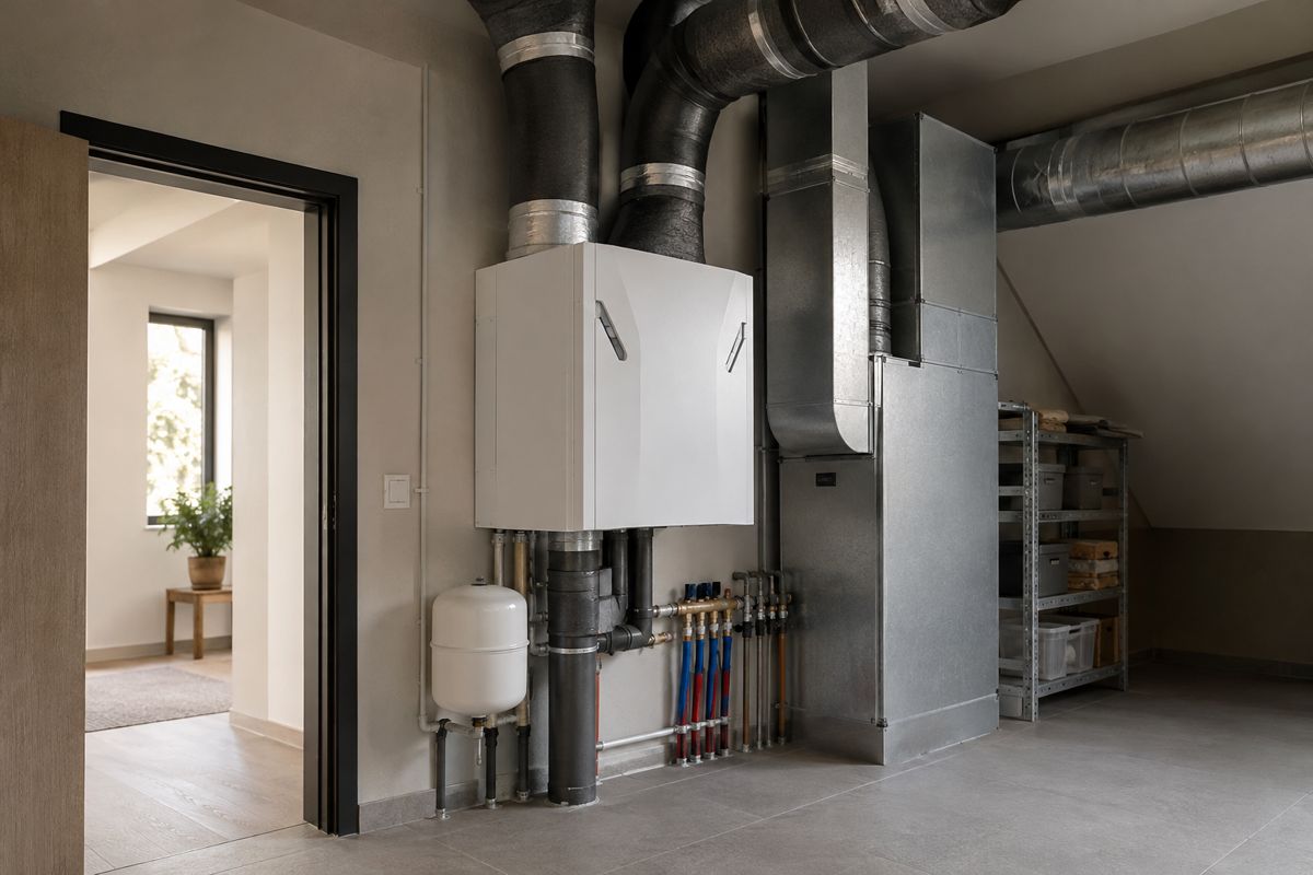 AI-illustratie van ventilatie c & d