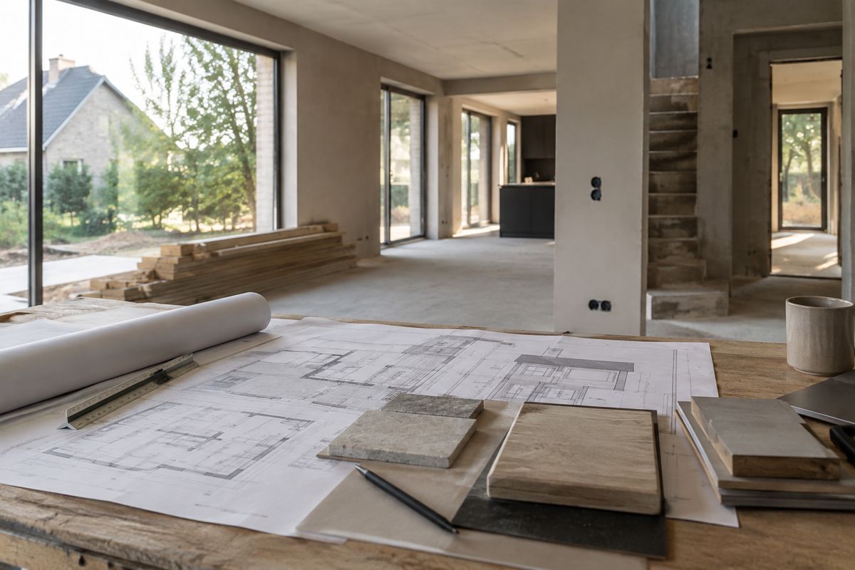 AI-illustratie van werfcoördinatie & planning